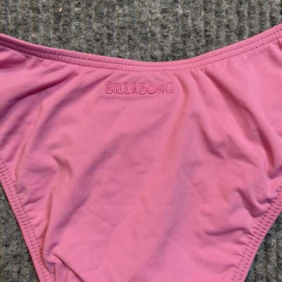 Billabong Small Bikini Bottom Sol Searcher Hike Super Skimpy Coverage Berry Pink - Picture 9 of 10